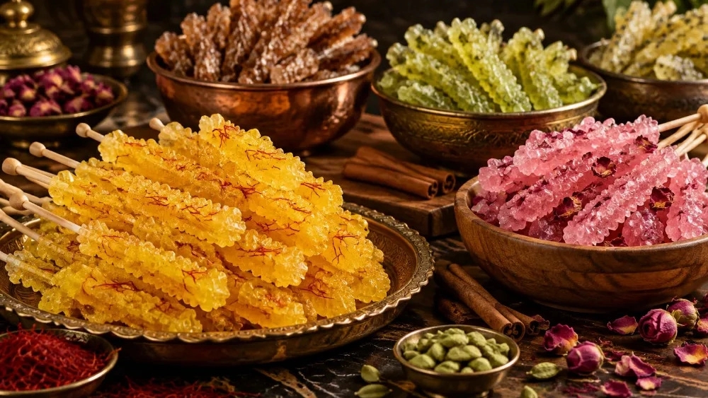 پخش نبات زعفرانی و طعمدار عمده در سراسر ایران پخش نبات زعفرانی و طعمدار عمده در سراسر ایران