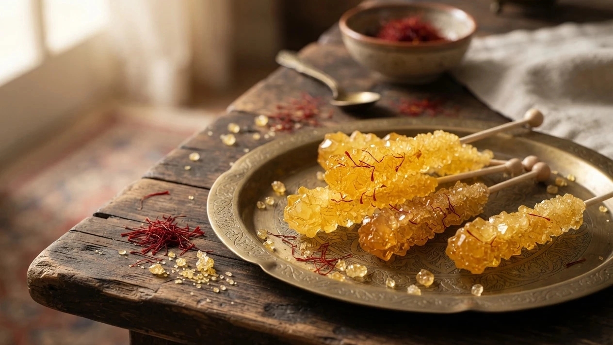 سفارش عمده نبات زعفرانی و طعمدار برای فروش و صادرات سفارش عمده نبات زعفرانی و طعمدار برای فروش و صادرات